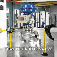 Vanne à diaphragme pneumatique en acier inoxydable 304 de marque KH DN25 DN300 pour gaz, personnalisable OEM, pour centrale électrique, laiterie, AC 220V 0-70psi 1