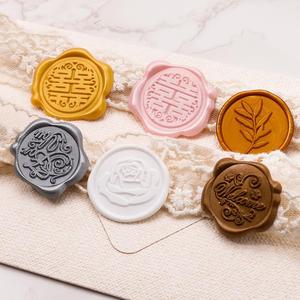 Sang Trọng Tùy Chỉnh Đám Cưới Sáp Con Dấu Dán Hình Chữ Nhật Tự Dính Nổi Cao Su Trên Giấy Với Logo Cá Nhân - Product Image 5