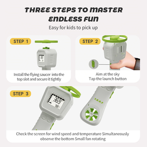 Anemómetro 2 en 1 para Niños con Diseño de Bambú, Sensor de Velocidad y Temperatura del Viento en Tiempo Real, para Exploración al Aire Libre - Product Image 2