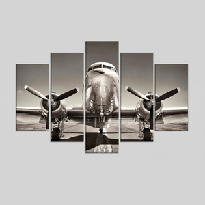 <b>Printed</b> <b>Canvas</b> Wall Art: <b>Abstract</b> Aviation Decor,SET OF 5 MIX <b>CANVAS</b> - Product Image 2