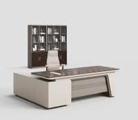 Scrivania Moderna in Legno per Ufficio, Set di Lusso per Manager e CEO, Tavolo da Lavoro Esecutivo