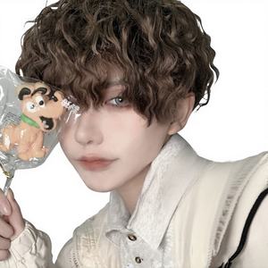 วิกผมผู้ชายผมสั้นหยิก ทนความร้อนสูง แบบไม่ต้องเย็บติด  ผลิตด้วยเครื่องจักร  ทรงหล่อแบบญี่ปุ่นเกาหลี - Product Image 3