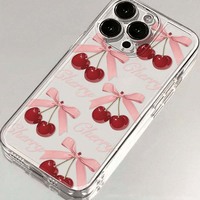 Style classique cerise impression antichoc espace TPU housse de téléphone portable pour Iphone 8 X Xr Xs 11 12 13 14 15 16 17 Pro Max