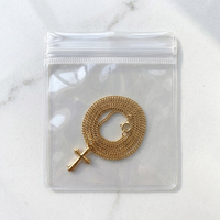 Sacs en plastique transparents refermables en PVC avec fermeture à glissière et adhésif pour l'emballage de bijoux et de montres