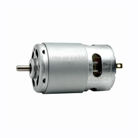 Motorreductor de CC RS 775VC con montaje de brida para electrodomésticos, eficiencia IE1, 17500 RPM, a prueba de goteo, con escobillas y rodamientos de bolas delanteros, taladro eléctrico