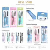 Ensemble de pédicure professionnel en acier inoxydable 4 pièces, coupe-ongles, lime à ongles, fourchette à cuticules, kit d'outils de manucure pour salon et maison