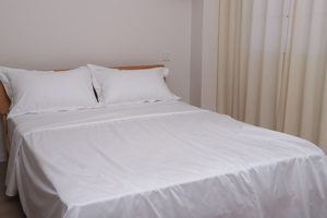 Tùy chỉnh khách sạn chất lượng mềm bộ đồ giường Bộ <span class=keywords><strong>CVC</strong></span> 80/20 cotton polyester tấm phẳng tùy chỉnh kích thước Khăn trải giường - Product Image 6