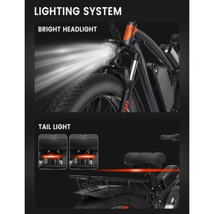 Bicicleta Eléctrica de Montaña para Adultos con Motor Dual de 2000W, MTB 26x4.0, E-Bike 2000W, Bicicleta de Montaña Eléctrica con Motor Dual, Elektro 20 - Product Image 6
