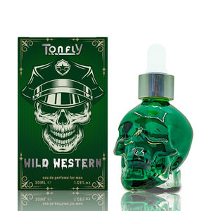 El aroma inspirado en el Oeste Salvaje una botella con forma de calavera fresca 30ML de aroma audaz para hombres Tonfly Wild Western <span class=keywords><strong>Perfume</strong></span> para hombres - Product Image 5