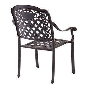 Ensemble <span class=keywords><strong>de</strong></span> meubles <span class=keywords><strong>de</strong></span> jardin à prix avantageux, table ronde en aluminium coulé et chaises pour terrasse, <span class=keywords><strong>balcon</strong></span>, villa, hôtel - Product Image 5