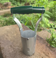 Outil de repiquage en acier inoxydable pour jardin, perforateur de trous pour semis de légumes, fleurs et plantes agricoles