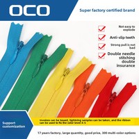 OCO Factory Großhandel Unsichtbar #3 Reiß verschluss Voll bunte Kunststoff versteckte Reiß verschluss kette für Schuhe Hosen Röcke und U-förmiges Kissen