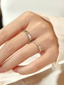 PASUXI fábrica al por mayor anillo de moissanita 925 anillo de plata esterlina diseño de compromiso parejas diamante boda joyería anillos