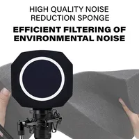 Filtre anti-pop pour microphone, boule d'isolation acoustique pour studios d'enregistrement, éponge haute densité absorbant le son, cinq faces