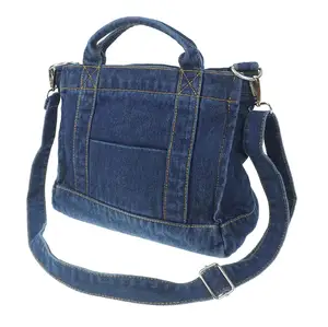 Fourre-tout sac à main pour femmes décontracté Hobo denim sac rétro sac à bandoulière grande capacité Denim sacs à main avec Logo personnalisé
