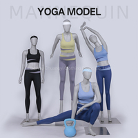 Maniquí de Yoga de Medio Cuerpo con Cabeza, Texturizado en Fibra de Vidrio de Alta Calidad, para Exhibición de Joyería para Niñas y Adultas