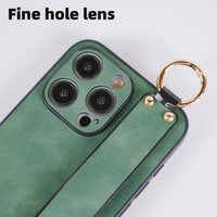 Étui de téléphone professionnel antichoc en cuir avec dragonne et protection d'appareil photo pour iPhone 17 Air 16 Plus 15 14 13 12 Pro Max 11