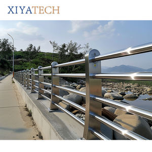 XIYATECH exterior diseño moderno barandilla acero inoxidable escalera redonda pasamanos balcón vidrio aluminio U canal valla - Product Image 6