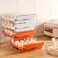 Organisateur d'œufs pour la cuisine domestique, 2 niveaux, capacité de 32 œufs, support à œufs pour réfrigérateur, organisateur d'œufs en plastique