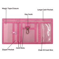 Dompet Leher Anti-Hilang Anak Perempuan Bahan Polyester Tahan Air Bersertifikat CE, Dompet Koin Anak Motif Kartun Custom, Grosir
