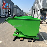 Trémie auto-vidante en acier doux de 6 yards à haute durabilité pour chariot élévateur