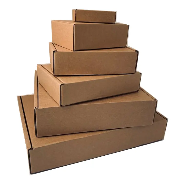 Индивидуальная Экологичная Бумажная гофрированная картонная упаковка коричневая крафт большая картонная коробка для доставки
