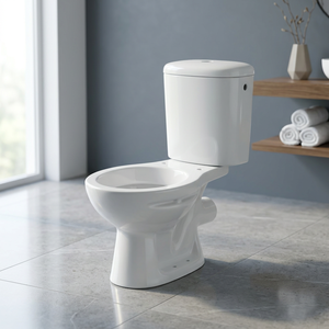 Ego P Trap Italian Style Two Piece WC Export Quality High Grade <b>Ceramic</b> Water Closet Toilet <b>Pan</b> Set - Product Image 6