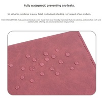 Étui professionnel pour Microsoft Surface Pro 12 Go 4, résistant aux chocs et aux rayures, style vintage en lin et peau de mouton