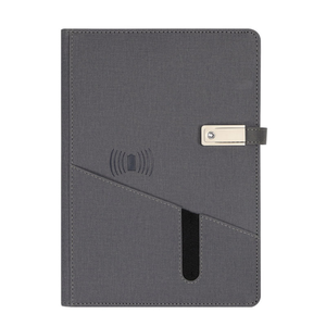 2024 Ensemble de cahier de chargeur sans fil recouvert de cuir Livre de composition avec tampon juridique pour cadeaux d'entreprise pour le secteur de l'éducation - Product Image 3