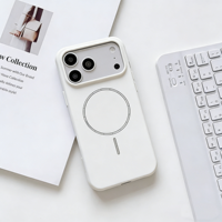 Étui de téléphone à charge sans fil pour iPhone 15 Pro Max, étui magnétique pour téléphone portable, design tendance pour Samsung S25