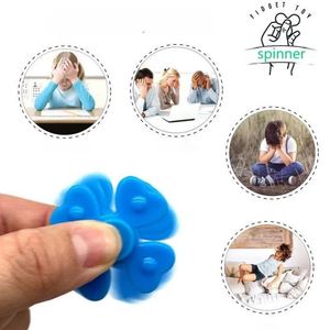 Mini juguetes giratorios de 4 cm para los dedos, tornasoles de plástico, juguetes educativos de formas variadas - Product Image 4