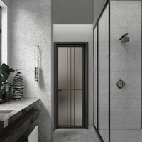 Nuevo Conjunto de Grifería de Ducha de Latón Cepillado con Válvula Independiente, Rociador Suave de Lluvia y Masaje para Baño de Apartamento o Villa con Puerta Corredera