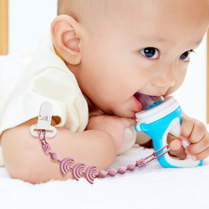 Cadena Multifuncional para Chupetes de Bebé, Productos de Silicona Suave y Flexible para Bebé, Libres de BPA, 2 en 1, Cadena Antipérdida, Clip para Chupetes - Product Image 2