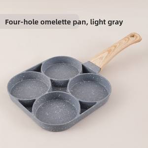 Padella Antiaderente <span class=keywords><strong>in</strong></span> Alluminio con <span class=keywords><strong>Pietra</strong></span> Maifan a Quattro Fori per Uova, Design Moderno, Compatibile con Gas e Induzione, Capacità 1-2L, per Cucina e Casa - Product Image 6