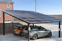 Installation facile, supports de montage pour carport solaire 10 kW, aluminium léger, solution de stationnement solaire au sol