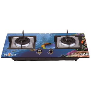 Vente en gros Cuisinière à <span class=keywords><strong>gaz</strong></span> encastrée à 2 brûleurs en verre avec brûleur en fonte - Product Image 1