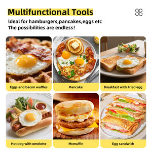 แหวนไข่ซิลิโคนเกรดอาหารขนาด 4 นิ้ว ไม่ติดกระทะ สำหรับทำไข่ดาว แพนเค้ก แซนวิช อุปกรณ์ครัวที่ต้องมี - Product Image 5