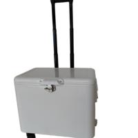 Chariot isotherme roulant durable 40L/50L, seau à glace métallique, boîte à glace isotherme avec roues et poignée de traction pour l'extérieur