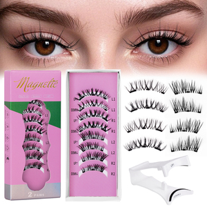 Pestañas Magnéticas de Visón Sintético Hechas a Mano con Efecto <span class=keywords><strong>3D</strong></span>, Gruesas y Suaves, Estilo Ojos de Zorra, con Aplicador, Marca Privada - Product Image 2