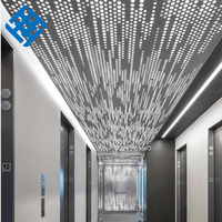 Maille de plafond perforée décorative en métal Modèle de trou personnalisable Panneau de maille décoratif en tôle d'aluminium