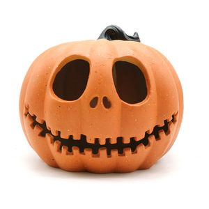 Décor de scène d'Halloween Jack-o'-lantern avec une variété d'expressions, décorations de citrouilles originales, citrouilles creuses de grande taille - Product Image 4