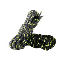 Lacets ronds en polyester durables en gros, lacets de chaussures tressés rayés avec embouts en plastique pour accessoires de chaussures d'extérieur