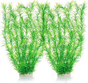 Décor d'aquarium Plantes artificielles en plastique écologique Vert/Rose/Violet Forme <span class=keywords><strong>de</strong></span> tige 21 pouces Extra Large Grand Fish Tank - Product Image 3