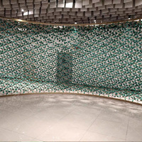 Cloison de séparation en verre cristal avec cadre en acier inoxydable de luxe TYSON pour salon, hall d'entrée, projet de design de cloison