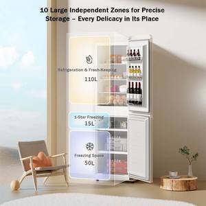 Réfrigérateur rétro à deux portes Xinfei 175L en gros, fournisseur de réfrigérateurs à congélateur supérieur <span class=keywords><strong>vintage</strong></span> pour la cuisine à domicile - Product Image 6