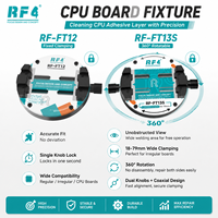RF4 RF-FT12/RF-FT13S Perlengkapan Perbaikan Motherboard Ponsel Universal Penjepit Stabil Rotasi 360 untuk Papan PCB/CPU Logam