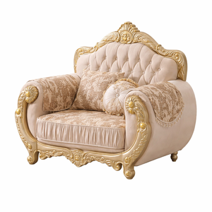 Divano di Lusso Intagliato, Loveseat Trapuntato in Stile <span class=keywords><strong>Barocco</strong></span> per Eleganti Arredi da Soggiorno - Product Image 2