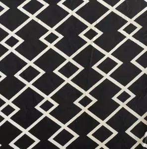 Weiße gewellte Streifen Jersey Mikro faser gewebe Geometrische Formen Gestrickter Twill Einseitig bedrucktes Flanell Kanada