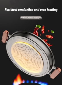 Plato de barbacoa de aluminio multifuncional de estilo coreano, bandeja para hornear portátil antiadherente para parrilla al aire libre y cocina casera para pasteles - Product Image 6