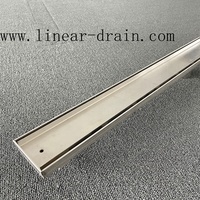 Les plus populaires Insert de carrelage en acier inoxydable SUS316 Long drain de sol de douche linéaire